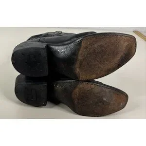 Luskeys Ryons Men 9.5 D Fort Worth Western Cowboy Dress Boots Black Leather EUC Luskeys Ryons Men 9.5 D Fort Worth Western Cowboy Dress  main image 3
